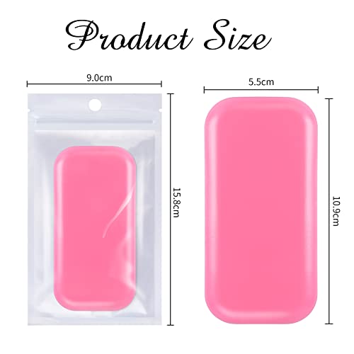 Eyelash Extension Silicone Pads, MAGEFY 8 Pcs Reuseable Lashes Holder (Pink + Transparent) - Image 2