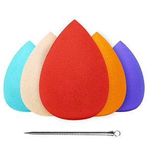 ELITE-X Makeup Sponge Set of 8, Latex-Free Elastic Beauty Blender in 8 Colors