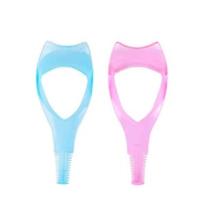 3 in 1 Mascara Tool Eyelashes Makeup Shield Applicator Guard 2 Sets Pink Blue