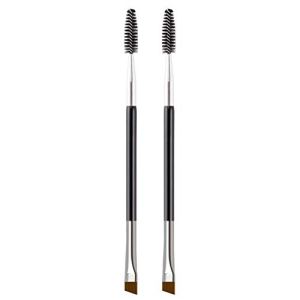 KINGMAS Duo Eyebrow Brush Professional Angled Eye Brow Brush and Spoolie