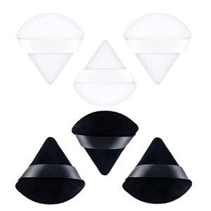Triangle Velour Powder Puffs, Dual-Use, Skin-Friendly, Ergonomic Size, Wide Application