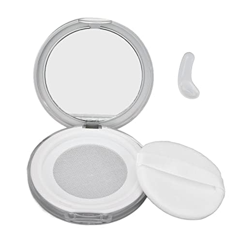 Refillable Loose Powder Box, Portable Container with Powder Puff, Prevent Powder Leakage, DIY Design, High-Quality Material