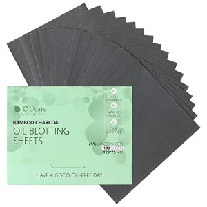 DUcare Oil Blotting Sheets for Face, 100-Count Green Tea Blotting Paper for Oily Skin