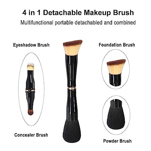 Taicols 4 in 1 Travel Makeup Brush, Multi-Functional Portable Double Ended Brush Set - Image 3