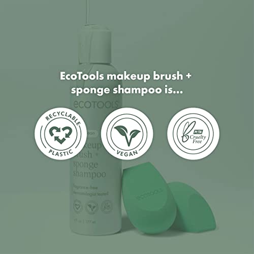 EcoTools Makeup Brush Cleansing Shampoo, 177.4 ml, Eco-Friendly, Vegan - Image 4