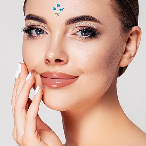 9 Sheets Festival Face Gems Stickers, Self-Adhesive Rhinestone Stickers for Face Eye Body Nail DIY Decoration - Image 3