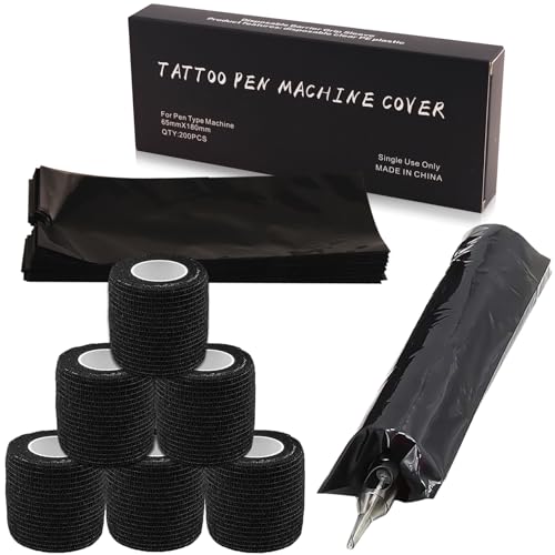 Pen Machine Covers with Grip Tape 2.56 * 7.08in Black 200pcs - Image 4