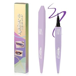 Purple Liquid Eyeliner Pen, Waterproof Long-lasting, Smudge-proof Ultra Fine, 8 Colors Available