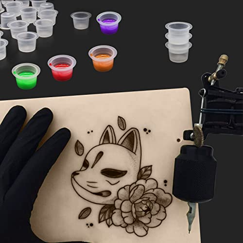 Tattoo Ink Caps Medium 1000PCS Disposable Plastic Tattoo Ink Cups Pigment Ink Caps for Tattooing - Image 3