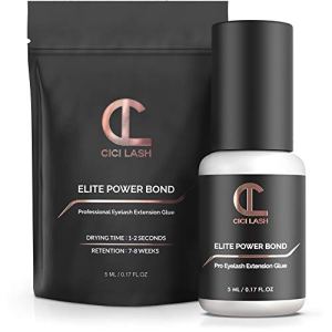 Elite Power Eyelash Extension Glue 8-Week Retention 1-2s Drying Time Deep Black Color 5ml