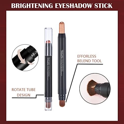 DAGEDA 6 Color Eyeshadow Stick, Shimmer Metallic, Waterproof, Long-lasting - Image 3