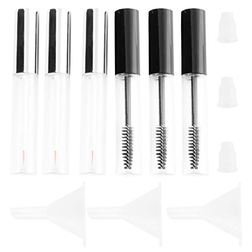Glass Containers 3PCS 10ml Empty Mascara Tube Eyelash Wand DIY Set