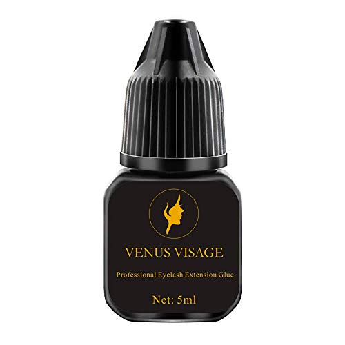 Eyelash Glue for Professional Lash Extensions - Extra Strong 5ml - 1-2 Sec Dry Time & 6-7 Weeks Bonding - Latex Free (5ml)