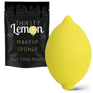 Thirsty Lemon Makeup Sponge | Yellow Lemon Shaped for Liquid Foundation, Cream or Powder Blending
