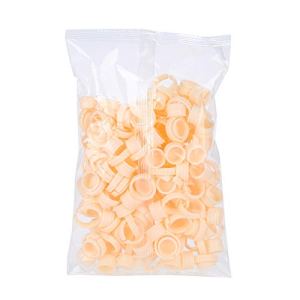100Pcs Silicone Eyebrow Tattoo Ring Holder Cup for Microblading Pigment Glue Mixed(M) Brrnoo Medium