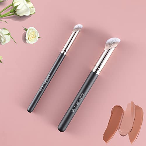 ENERGY Angled Flat Concealer Brush for Under Eye, Nose Contour, Liquid Foundation, Press Powder Palette - Image 15