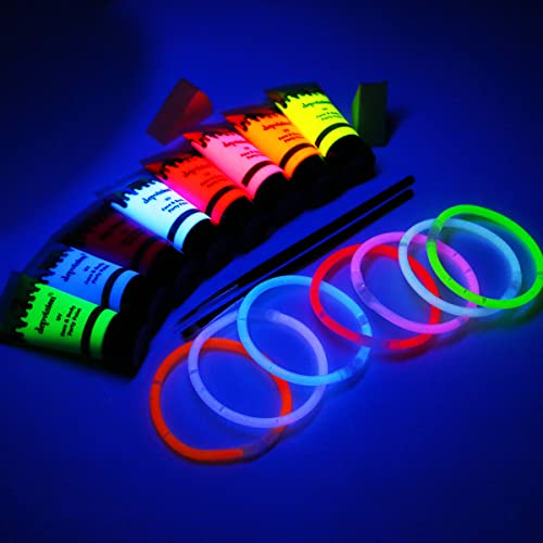 Depvision Glow in the Dark UV Face and Body Paint 8 x 20 ml Neon Blacklight Reactive - Image 3