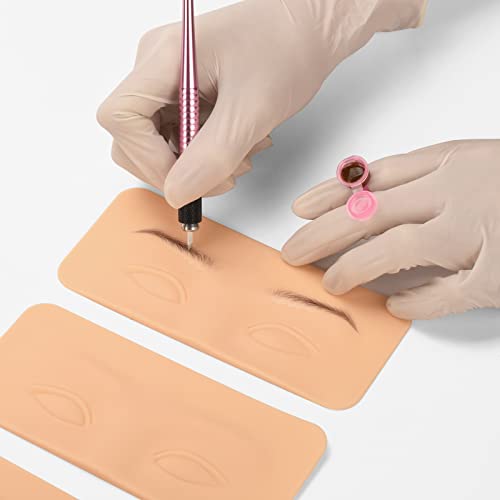 ATOMUS 8pcs Tattoo Practice Skin for Eyebrows Eyeliner 3D Permanent Makeup Silicone - Image 3