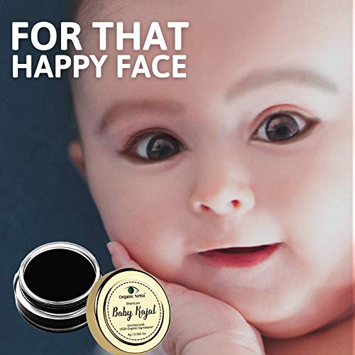 Jex Baby Kajal - 100% Natural, Organic Ingredients, Water Resistant - 8g - Image 3