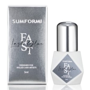 SUMFORMI Lash Glue for Eyelash Extension 0.3 Sec Dry Time 4-5 Weeks Retention Maximum Bond Power (0.17fl.oz / 5ml) Black Adhesive