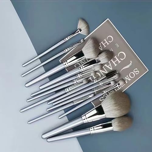 Makeup Brushes Sets with Cylinder Box, Professional Makeup Brush Set Synthetic Cosmetics Foundation Powder Concealers Blending Eye Face Kabuki - Image 4