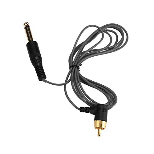 Tattoo Clip Cord RCA Cable Line Connector for Rotary Cartridge Machines (Black)