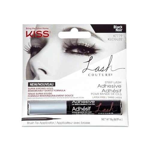 Lash Couture Black Strip Lash Adhesive with Biotin & Blueberry Extract, Latex-Free, Dermatologist Tested, Contact Lens Friendly, Strong Hold - Image 2