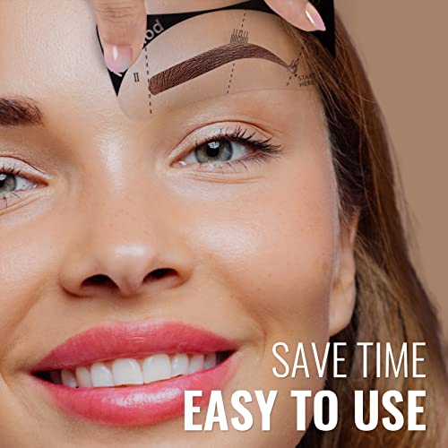 iMethod 27-Piece Eyebrow Stencil Kit for Flawless Brows - Reusable & Flexible - Image 3