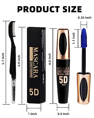 Long Lasting Waterproof 5D Silk Fiber Mascara, 6 Color Options - Image 4