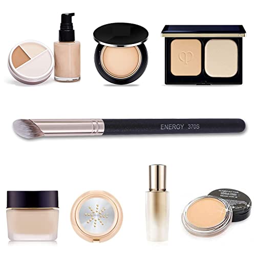 ENERGY Angled Flat Concealer Brush for Under Eye, Nose Contour, Liquid Foundation, Press Powder Palette - Image 10