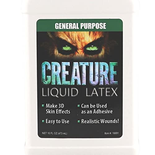 FX Creature Liquid Latex - CLEAR - Professional Special Effects Liquid Latex - 16oz - Image 2