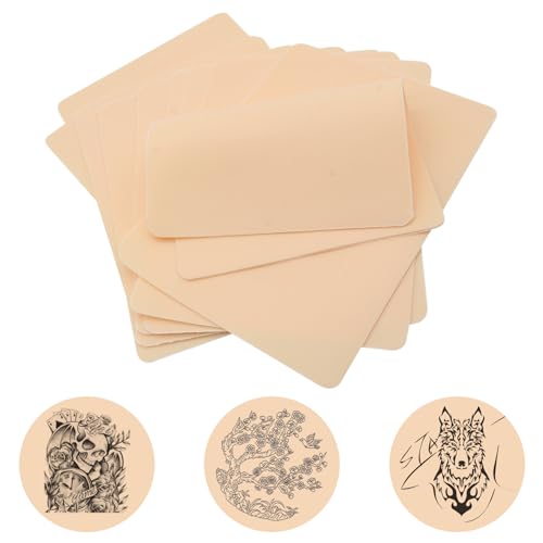 WZPB Fake Tattoo Skin Practice - 10Pcs Tattoo Practice Skin 8x6"