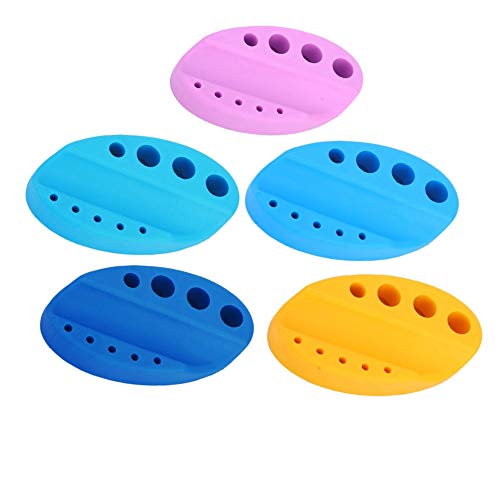 Qkiss Tattoo Holder, Pigment Ink Cup Stand, Silicon Makeup Microblading Caps (Light Blue) - Image 5