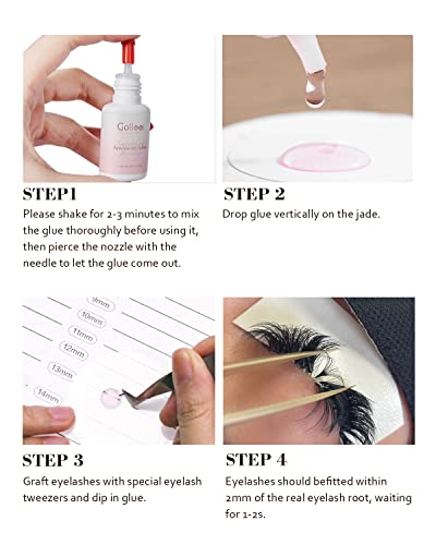 GOLLEEPRO Lash Primer for Eyelash Extension Glue 15ML - Pre-Treatment Activate Glue - Longer Extension Retention - Image 11