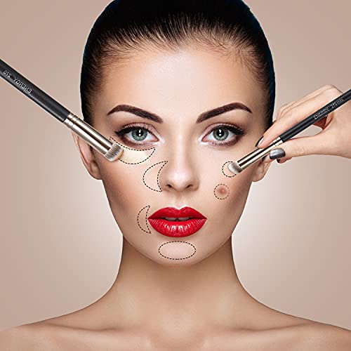 ENERGY 2 Count Concealer Brushes Set Professional Perfect For Blending Liquid Cream or Flawless Powder Cosmetics - Image 4