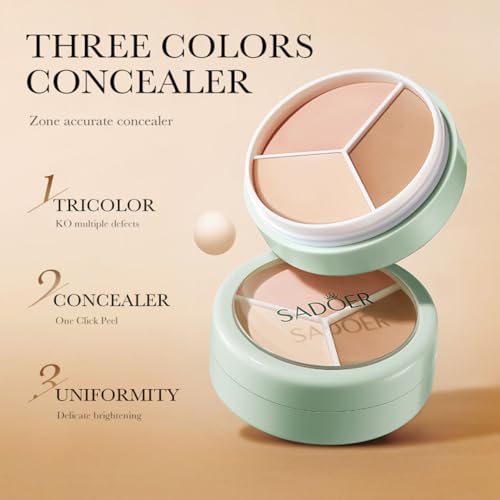 LISUNYGH Full Cover Concealer Palette 3 Colors, Long Lasting & Moisturizing, Natural Fit, Non-Transferable Coverage - Image 4