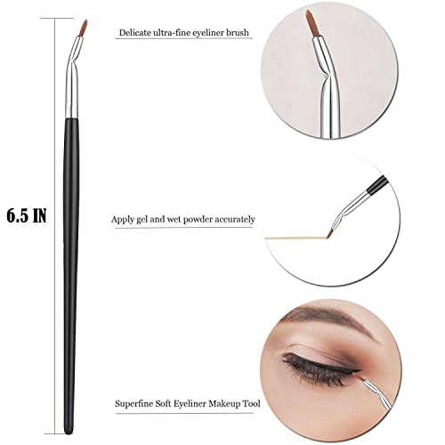 Eyeliner Brushes Set, JASSINS Fine Angled Eyeliner Brushes, Precision Gel Eye Liner Ultra Fine Bent Makeup Brush, 3PCS - Image 6