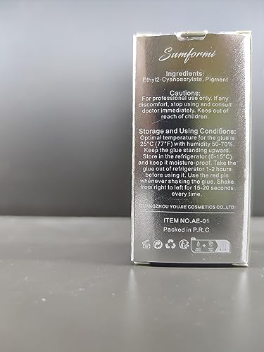 SUMFORMI Lash Glue for Eyelash Extension 0.3 Sec Dry Time 4-5 Weeks Retention Maximum Bond Power (0.17fl.oz / 5ml) Black Adhesive - Image 9