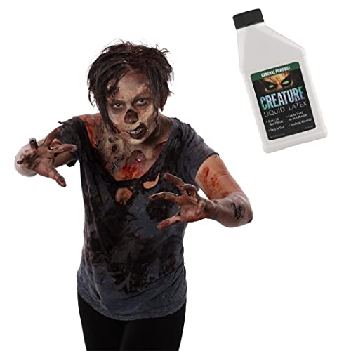 FX Creature Liquid Latex - CLEAR - Professional Special Effects Liquid Latex - 16oz - Image 3