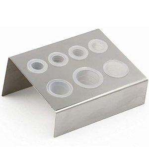 Tattoo Ink Cup Holder Stand, SOTICA 4PCS 7 Holes Stainless Steel Pigment Caps Holder