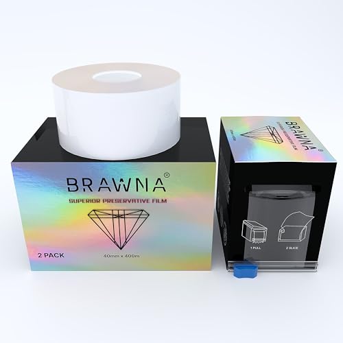 BRAWNA 2 Pack - 1300 Ft Preservative Film – PMU Wrap for Lip Blush, Eyebrow Lamination, Tint Kit & Lash Lift
