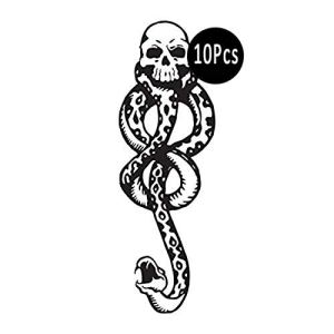 Manbaku Death Eaters Dark Mark Mamba Skull Temporary Tattoo