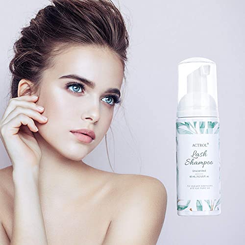 Eyelash Extension Cleanser 60ML Natural Lash Extension Shampoo Unscented Professional Eyelid Foaming Cleanser Paraben & Sulfate Free - Image 11