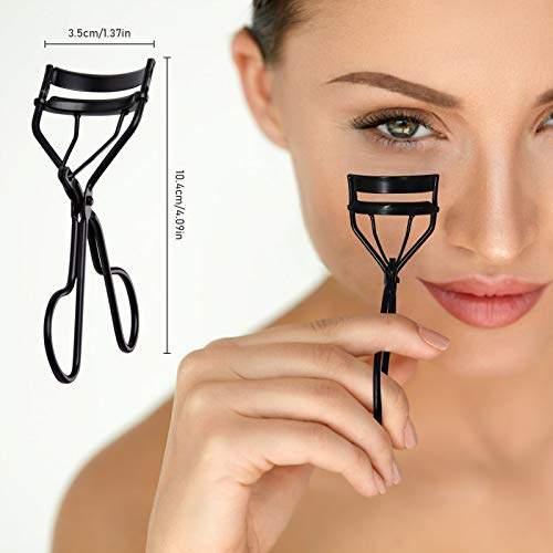 Eyelash Comb Lashes Curler, EBANKU 4Pcs Professional Eye Brow Spoolie Brush for Makeup Grooming (Black) - Image 2