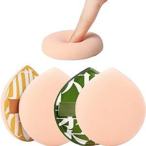 Makeup Sponge, Latex Free Air Cushion Powder Puff, Wet Dry Beauty Blender, HUIRUSO, Thick & Soft, High-Quality Material, Easy to Clean