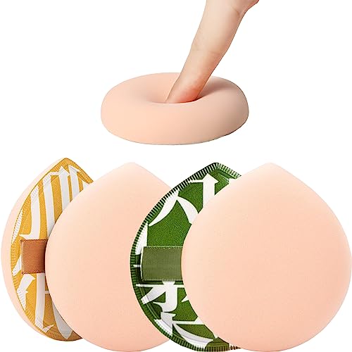 Makeup Sponge, Latex Free Air Cushion Powder Puff, Wet Dry Beauty Blender, HUIRUSO, Thick & Soft, High-Quality Material, Easy to Clean