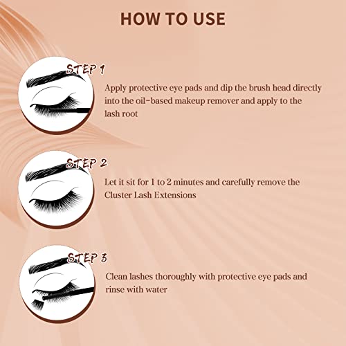 QUEWEL Lash Extension Kit, Clusters Bond & Seal, Applicator Tool, Glue Remover, Natural Look (FDD-H01-kit) - Image 24