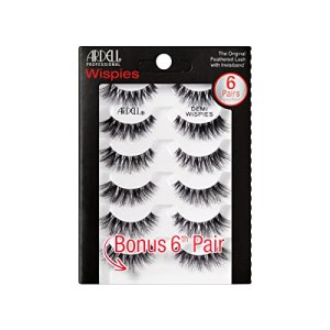 Ardell Demi Wispies Black False Eyelashes, 6 Pairs - Easy Application & Reusable