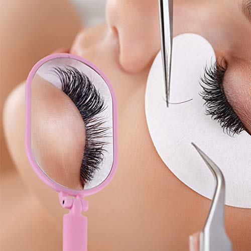 Eyelash Extensions Mirror Large Lash Mirror Adjustable Folding Inspection Mirror (Pink) - Image 3