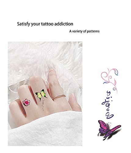 Flowers Temporary Tattoos Stickers Butterfly Flower Women - Image 3
